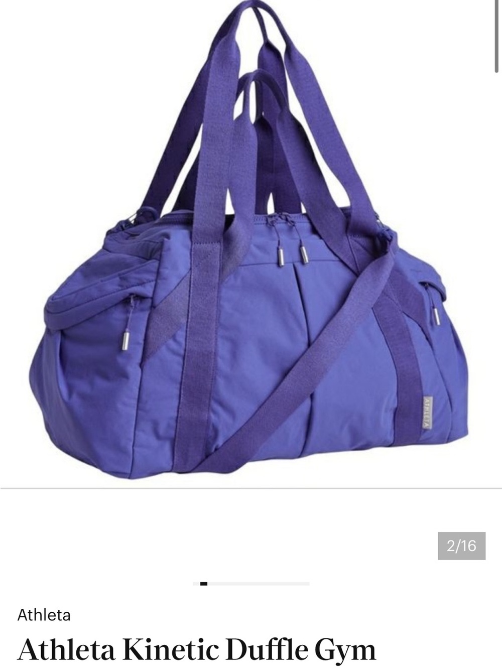 Athleta Blue Kinetic Duffel Bag